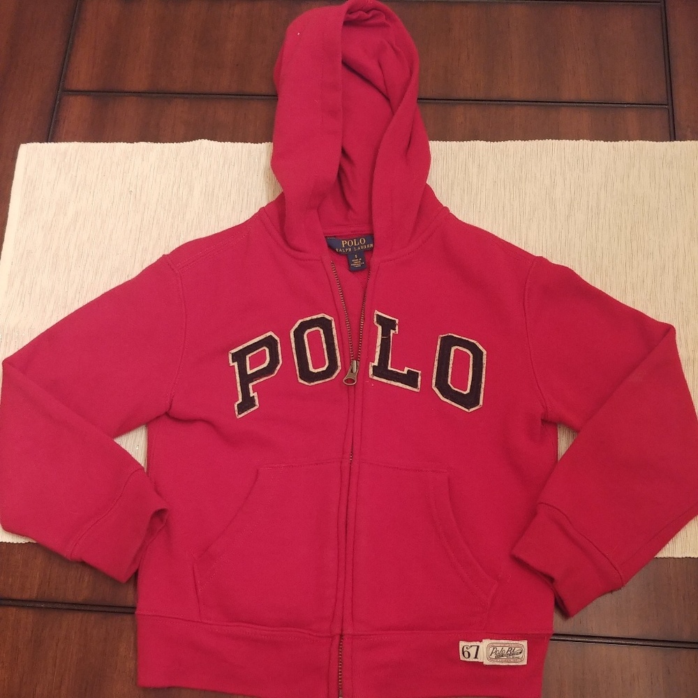 Boys Polo zip up Hoodie. Sz. 5
